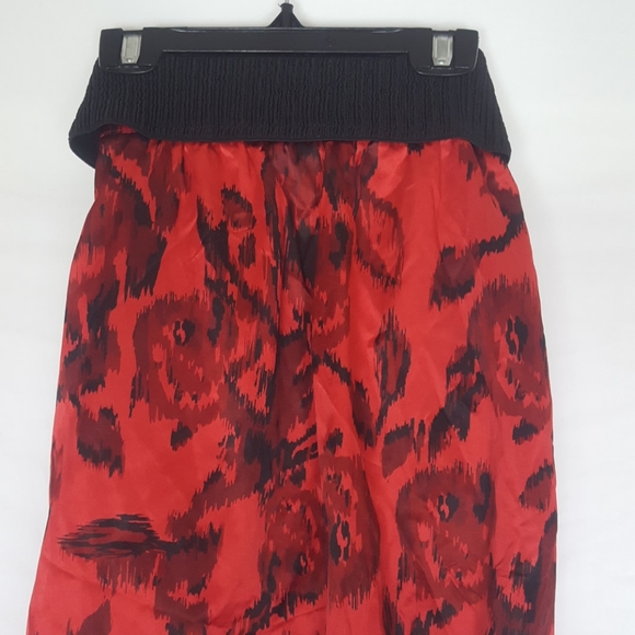 XOXO Mini Leopard Print Skirt SZ S Red Black - Picture 7 of 7